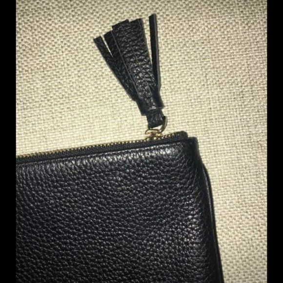 SOLD ♠️ SPADE BLACK LEATHER CLUTCH💋 - Picture 2 of 3